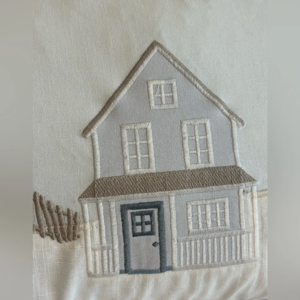 Lumbar Pillow Cover Case ONLY 13x23 Beach Houses Lighthouse Linen Cotton